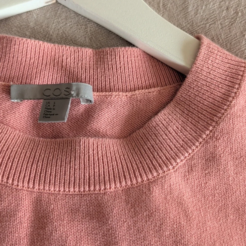 COS Pink Ruffle Hem Pullover Top - Picture 6 of 10